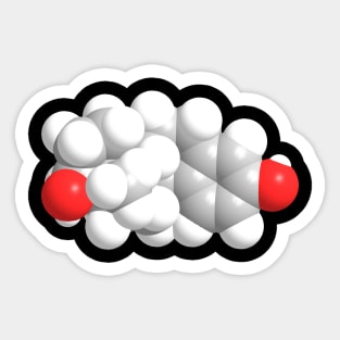 Estrogen Molecule Chemistry Sticker